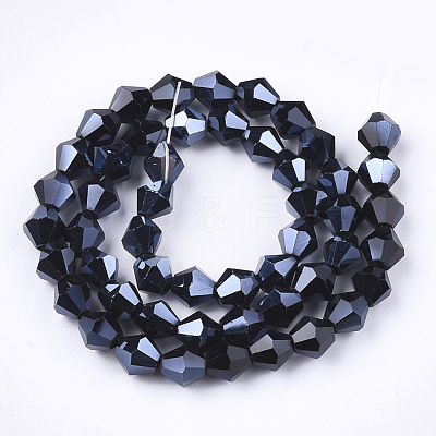 Electroplate Glass Beads Strands X-EGLA-Q118-6mm-A03-1