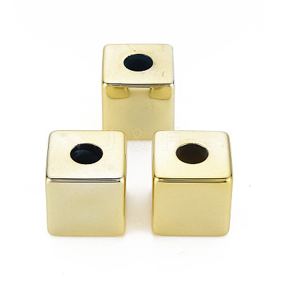 UV Plating Acrylic European Large Hole Beads X-PACR-T005-28C-1