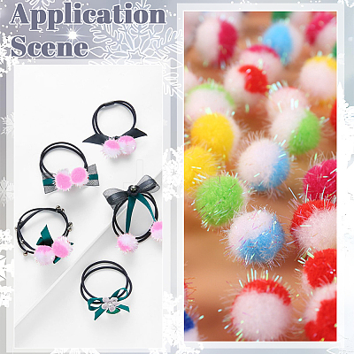 100Pcs Polyester Pom Pom Ball DIY-SC0031-43A-1