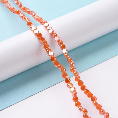 Electroplate Glass Beads Strands GLAA-E036-04B-1