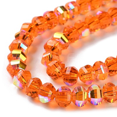 Transparent Electroplate Glass Beads Strands GLAA-Q099-C01-02-1-1