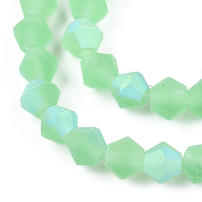 Imitate Austrian Crystal Bicone Frosted Glass Beads Strands GLAA-F029-TM2mm-A24-1