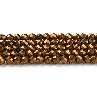 Electroplate Glass Beads Strands GLAA-H021-01A-FP01-1