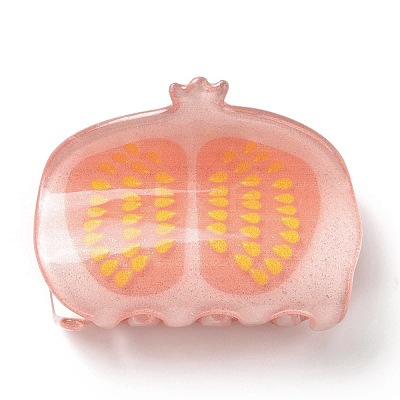 Grapefruit Pattern Acrylic Claw Hair Clips PHAR-G004-02-1