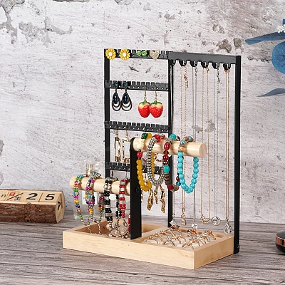 Multi Levels Rectangle Iron Earring Display Stands PAAG-PW0012-45-1