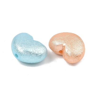 Textured Opaque ABS Imitation Pearl Beads MACR-K361-14-1
