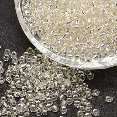 12/0 Transparent Glass Round Seed Beads SEED-J010-F12-21-1
