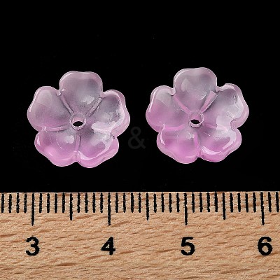 Dyed & Heated Gradient Color Glass Bead Cap GLAA-D307-01F-1
