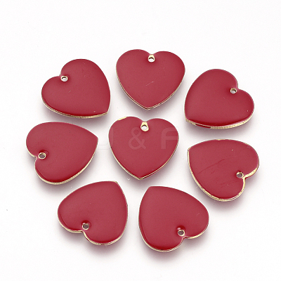 Brass Enamel Pendants KK-Q679-05G-1