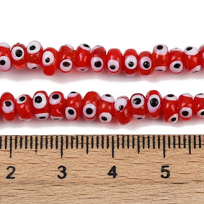 Handmade Evil Eye Lampwork Beads Strands LAMP-A007-02A-05-1
