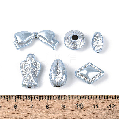 Pearlized Opaque Acrylic Beads OACR-T029-04G-1