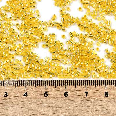 Baking Paint Silver Lined Glass Seed Beads SEED-H003-09B-1