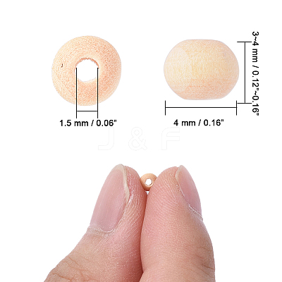Unfinished Natural Wood Beads WOOD-PH0001-09A-1