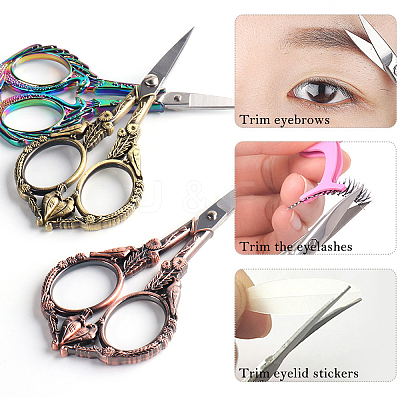 420 Stainless Steel Retro-style Sewing Scissors for Embroidery TOOL-WH0127-16M-1