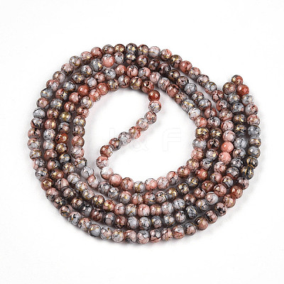 Baking Paint Glass Beads Strands DGLA-N003-4mm-B05-1