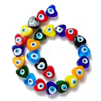 Handmade Evil Eye Lampwork Beads LAMP-F021-02H-1