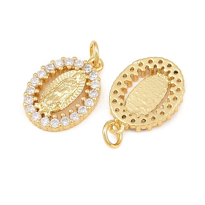 Religion Brass Micro Pave Clear Cubic Zirconia Pendants CU-CBA9482-01G-06-1