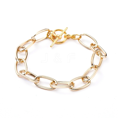 Unisex Aluminium Paperclip Chain Bracelets BJEW-JB05071-1