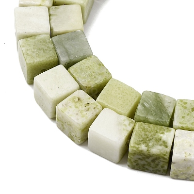 Natural Jade Beads Strands G-B155-C06-8x8mm-1