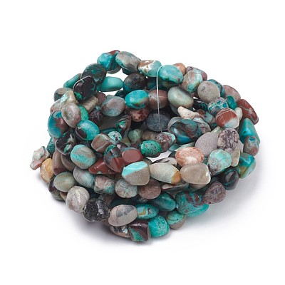 Natural Chrysocolla Stretch Beaded Bracelets BJEW-K213-C08-1