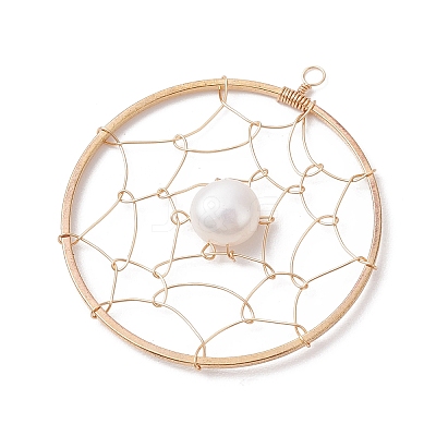 Natural Cultured Freshwater Pearl Pendants PALLOY-JF02653-03-1