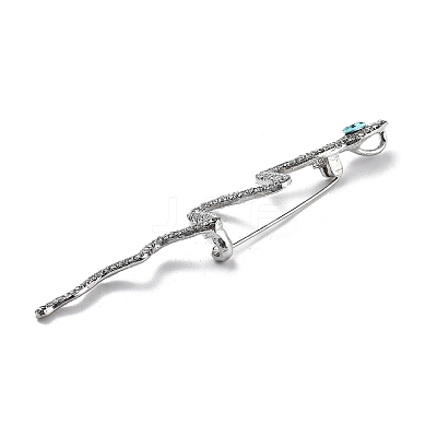 Snake Alloy Rhinestone Brooch Pins JEWB-Z034-04P-02-1