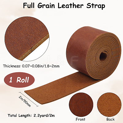 2M Flat AB Grade Cowhide Leather Cord AJEW-WH0479-73E-04-1