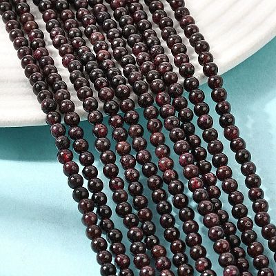 Natural Garnet Bead Strands G-A036-B-1