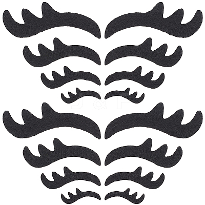 400Pcs 4 Styles Felt Craft Doll Eyelash DIY-GF0013-62-1