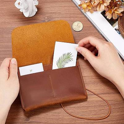 Rectangle Leather Travel Passport Wallet Cover AJEW-WH20007-03C-1