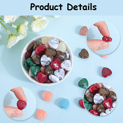 100Pcs Imitation Gemstone Acrylic Beads OACR-SP0001-05C-1