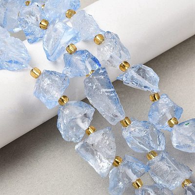 Raw Rough Natural Quartz Crystal Beads Strands G-Z131-J01-03-1