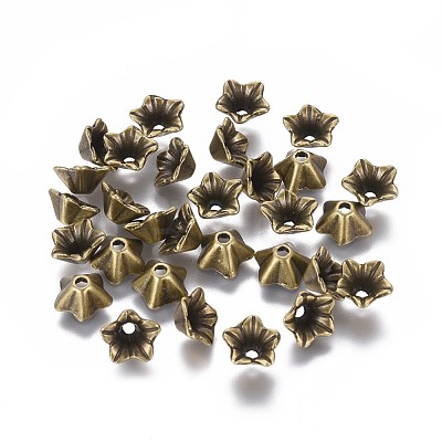 Tibetan Style Alloy Bead Caps K08T9072-1