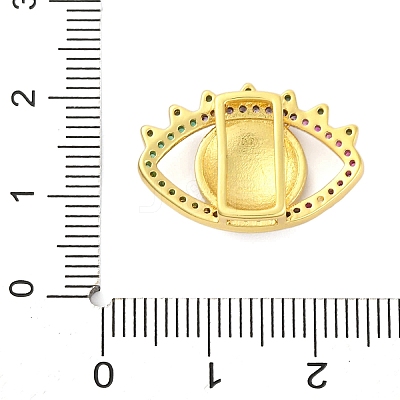 Brass Micro Pave Cubic Zirconia Slide Charms LS-KK-A232-01D-1