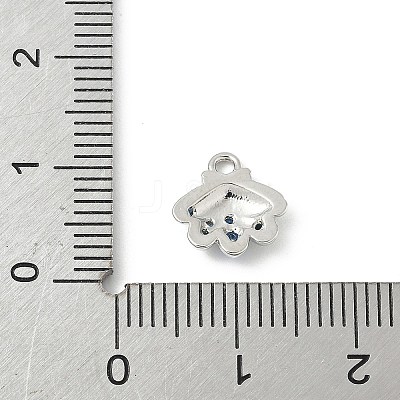 Brass Micro Pave Cubic Zirconia Charms KK-M326-20A-P-1