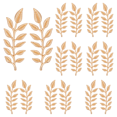 8 Pairs Leaf Alloy Lapel Pin Backs for Backpack Clothes JEWB-HY0001-51G-1