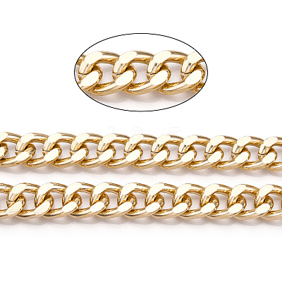 Aluminum Faceted Curb Chains CHA-N003-48KCG-1