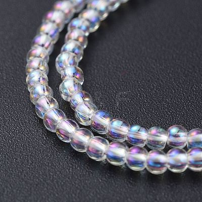Electroplate Glass Beads Strands EGLA-K014-A-AB01-1