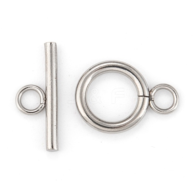 Tarnish Resistant 304 Stainless Steel Toggle Clasps STAS-F114-04P-B-1