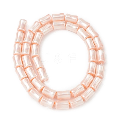 Electroplate Opaque Glass Imitation Pearl Beads Strands EGLA-H113-07A-1