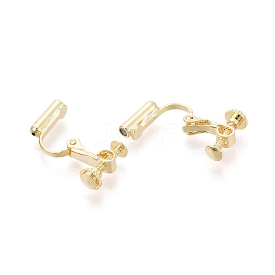 Brass Screw Clip-on Earring Converters Findings KK-N229-01B-1