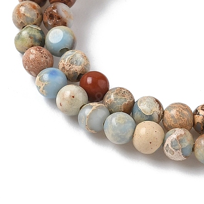 Dyed Natural Regalite/Imperial Jasper/Sea Sediment Jasper Beads Strands G-B124-C05-04-1