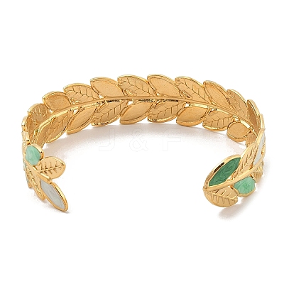 304 Stainless Steel Cuff Bangles for Women BJEW-A023-02G-1