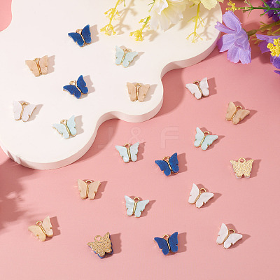 20Pcs 4 Colors Acrylic Charms MACR-TA0002-55A-1