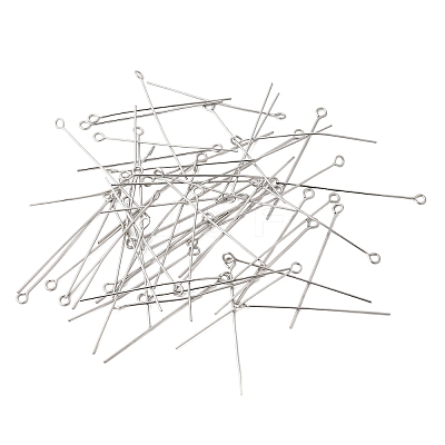 Non-Tarnish 304 Stainless Steel Eye Pin X-STAS-R045-45mm-1