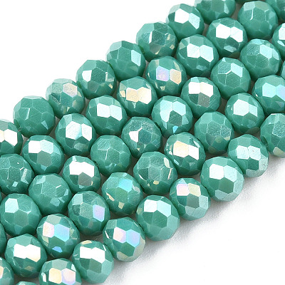 Electroplate Glass Beads Strands EGLA-A034-P1mm-B27-1