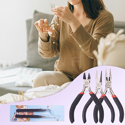 Carbon Steel & Stainless Jewelry Pliers Tool Kits TOOL-TA0001-08-1