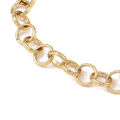 Fashionable 304 Stainless Steel Engraved Bubbles Cable Chain Bracelets STAS-A028-B087G-1