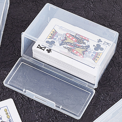 Plastic Card Storage Boxes with Hinged Lids LS-CON-WH20010-06A-1