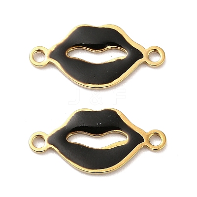 304 Stainless Steel Enamel Connector Charms STAS-H479-02G-1